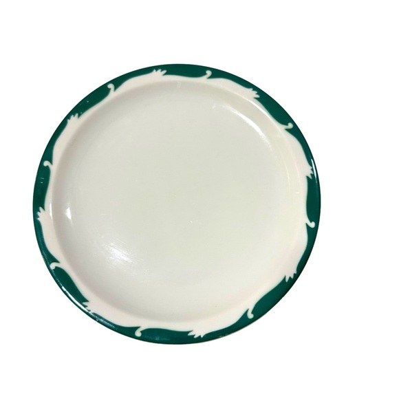 1954 Set 4 Syracuse USA Wintergreen Restaurant Dinner Plates 9” Wave Crest MCM - Picture 4 of 12